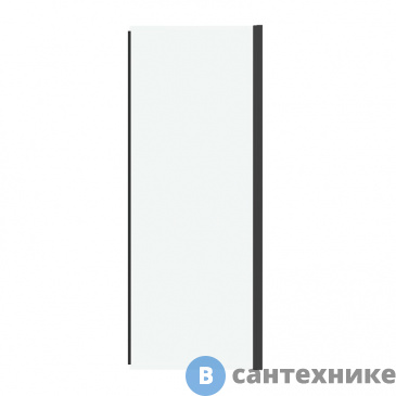 картинка Боковая стенка Grossman Pragma 200.K33.03.80.21.00 (80*195) черный матовый, стекло прозрачное