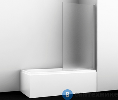 картинка Стеклянная шторка WasserKRAFT Berkel 48P01-80R Matt glass на ванну