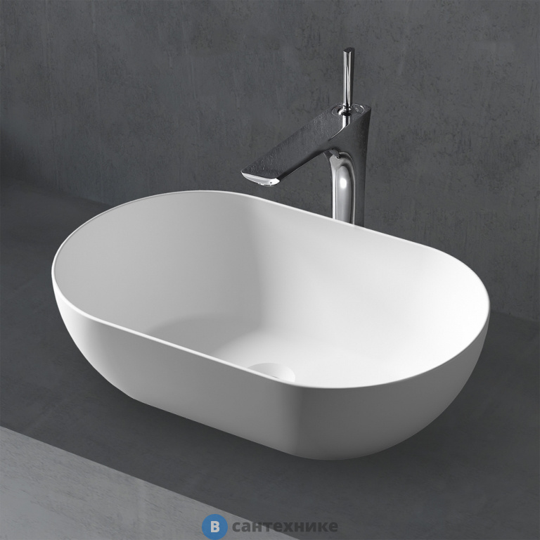 Раковина ABBER Stein AS2611 накладная белая матовая