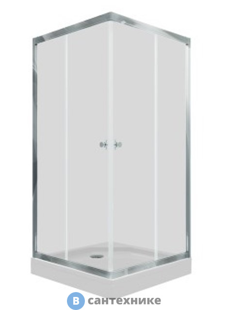 Душевое ограждение Тритон Вента-Хром 100х100, квадрат, низ. подд. (DK275)