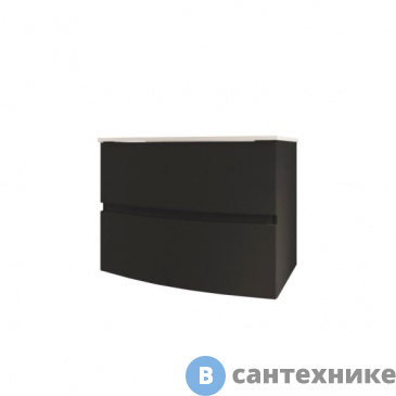 картинка Тумба под раковину Cezares ELETTRA 55522 с двумя выдвижными ящиками Grafite, 74x51x55