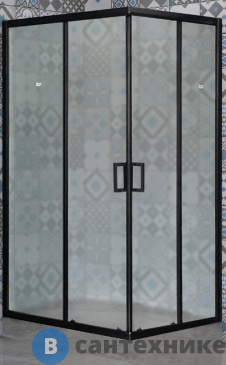 картинка Душевой уголок Royal Bath RB HPD-C-BL 100x80x185 (матовое) (RB8100HPD-C-BL), без поддона