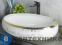 картинка Раковина накладная GID-ceramic Nc472 белый / золото (600х410х150)