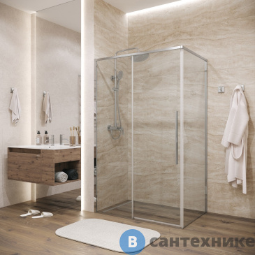 картинка Душевое ограждение Grossman Galaxy (140х90х195) раздвижная, хром, стекло прозрачное (120.K33.01.1490.10.00)