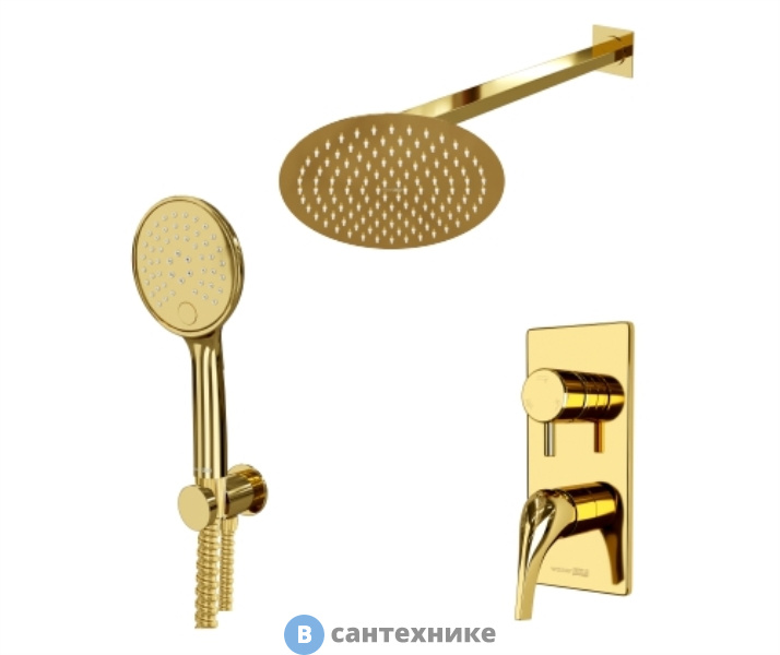 Верхний душ WasserKRAFT A71207 встраиваемый комплект