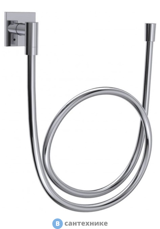 Коленное соединение Jacob Delafon EO E14714-CP с гибким душевым шлангом и декоративной квадратной заглушкой (хром)