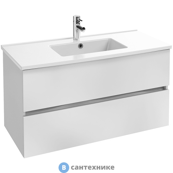 Тумба под раковину Jacob Delafon EB2383-J5 Tolbiac 100 см, 2 ящика, белый лак