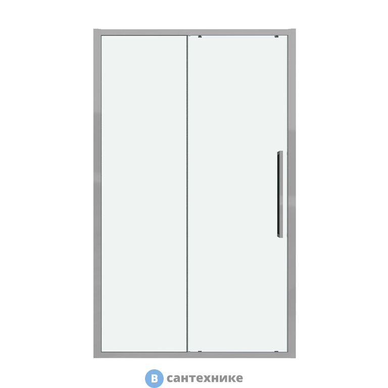 Дверь в нишу Grossman Cosmo 100.K33.02.120.10.00 (120*195) хром, стекло прозрачное