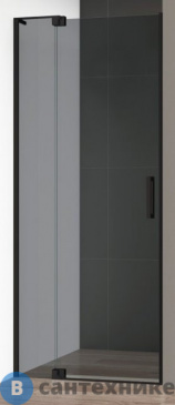 картинка Душевая дверь Cezares SLIDER-B-1-90/100-GRIGIO-NERO 900x1950