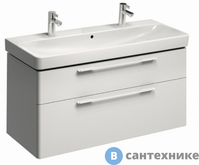 картинка Тумба под раковину Keramag SMYLE 805120000 /116,8х62,5х46,1/ (белый глянец)