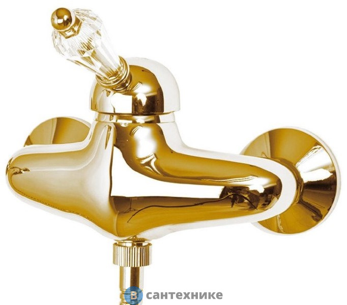 Смеситель Cezares VINTAGE-DM-03/24-Sw для душа однорычажный, золото, ручкa Swarovski