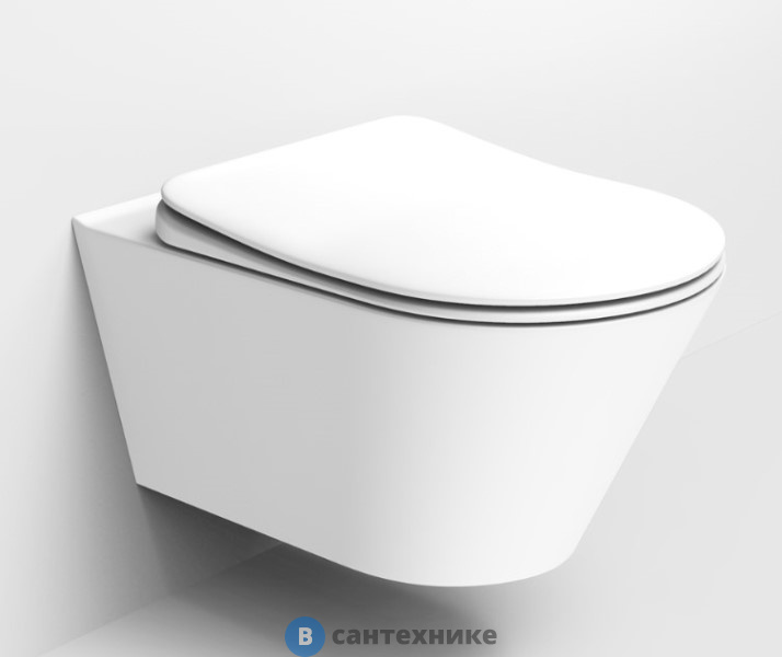 Унитаз Boheme 972-MW подвесной, Avva белый матовый, без сиденья