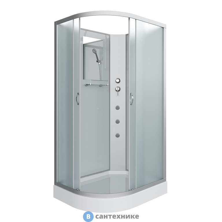 Душевая кабина Niagara NG-3312-14RBKG (1200х800х2000) низкий поддон, стекло матовое