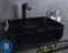 картинка Раковина GID-ceramic BL1304 накладная, чёрный глянцевый (500х390х130)