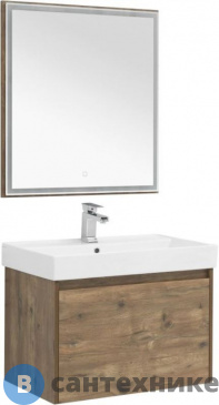 картинка Комплект мебели Aquanet Nova Lite 75 1+1 ящ. цв дуб рустикальный (254217)