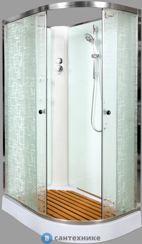 Душевая кабина Deto ЕМ1511 L N (без крыши) (1100*800*2200)