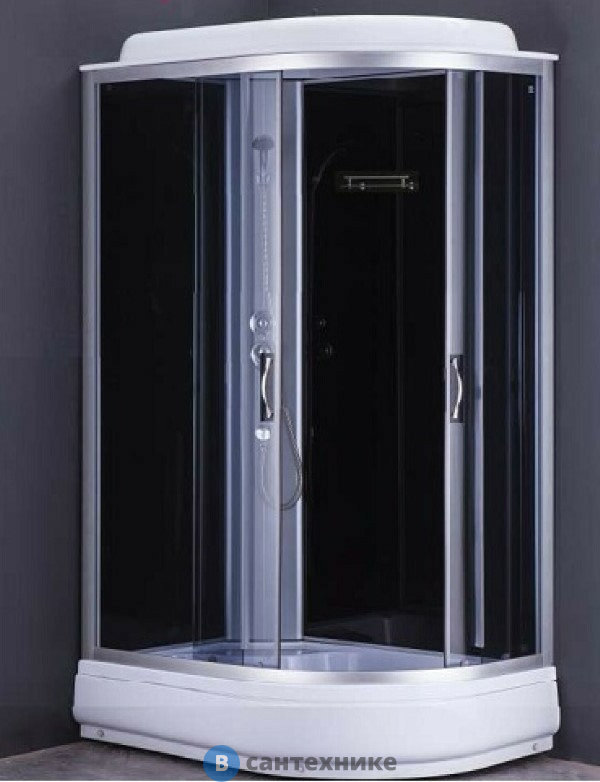 Душевая кабина Loranto CS-66120-20 L G 120*80*215 чёрн.
