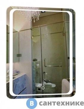 картинка Зеркало Loranto Стиль 600*800 с сенсором на подложке, овальное (CS00058604)