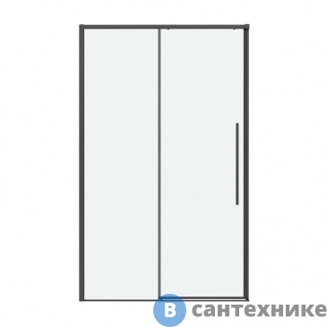 картинка Дверь в нишу Grossman Galaxy 100.K33.01.110.42.00 (110*195) графит сатин, стекло прозрачное