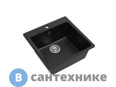 Кухонная мойка EWIGSTEIN Gerd 50 1-чаша 510*510мм черный