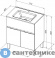 картинка Тумба под раковину Aquanet Алвита new 70 напольная 1 ящ., 2 дв. дуб веллингтон белый (303902)