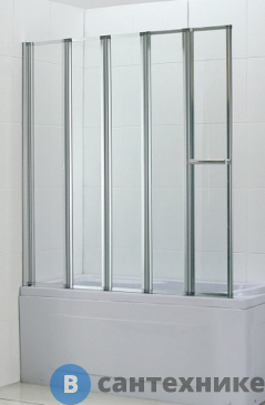 картинка Шторка на ванну Band Hours Inox 120 (1200х1500)