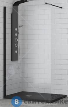 картинка Душевая перегородка RGW WA-010 B 70*195 чёрный/прозрачное/8 мм (351001007-14)