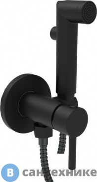 картинка Гигиенический душ Orange Karl M05-888b со смесителем с внутренней частью, чёрный