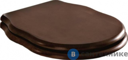 картинка Сиденье Artceram HERMITAGE для унитаза, шарниры золото, цвет орех(noce) с микролифтом (HEA004 73) noce/oro