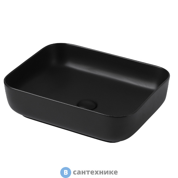 Раковина ABBER Rechteck AC2202MB накладная чёрная матовая