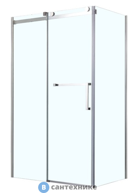 Душевое ограждение AZARIO VANCOUVER 900*1200*2000 без поддона (раздвижная дверь) стекло прозрачное 8 мм, профиль серебро (AZ-NKF1131-L 900)