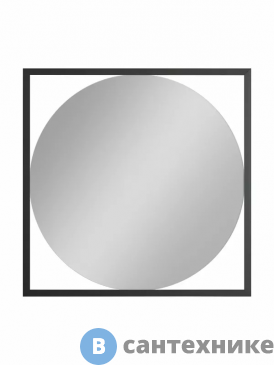 картинка Зеркало CONTINENT Глэм 600х600 черный (Б264)