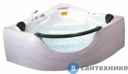 картинка Акриловая ванна APPOLLO TS-2121 (152х152х71) /подголовники, слив-перелив/