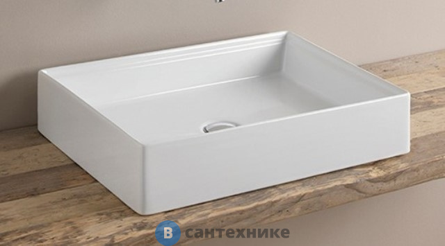 Раковина Artceram SCALINO накладная 38х55 см, без отв под смеситель, без слив перелива, белый (SCL002 01 00)