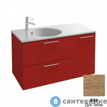 картинка Тумба под раковину Jacob Delafon ODEON RIVE GAUCHE EB2544-R5-E52 ручки хром /100x50,8x56,8/ (дуб табак)