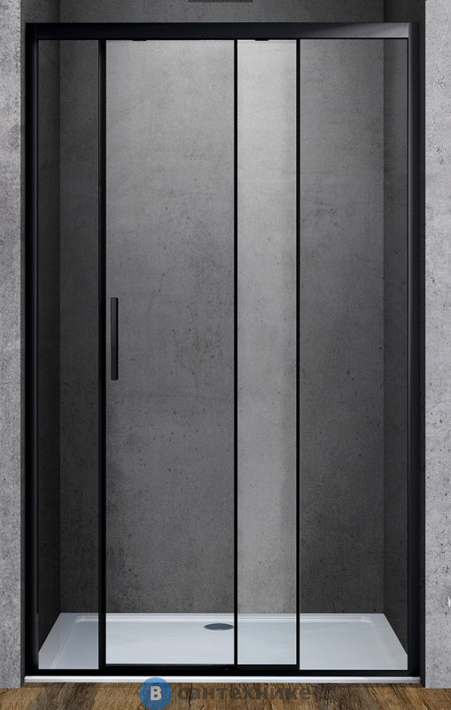 Душевая дверь Vincea Soft VDS-3SO110CLB, 1100, черный, стекло прозрачное
