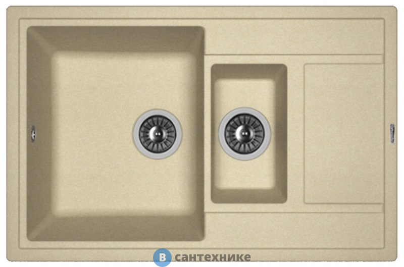Кухонная мойка FLORENTINA Липси 780К, бежевый FG (20.250.D0780.104)