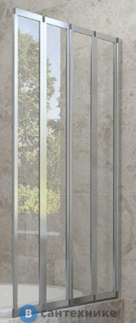 Душевая шторка Veconi PL-74R PL74R-120-01-19C4 стекло прозрачное/4 мм