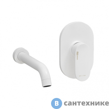 картинка Смеситель WasserKRAFT A85593 встраиваемый набор для раковины, белый Soft-touch