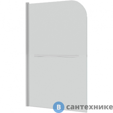 картинка Шторка для ванны Grossman GR-104 (150*80) алюминиевый профиль, стекло прозрачное