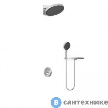 картинка Душевой комплект Vincea Inspire VSFW-3I22MT3RCH встраиваемый, термостатический, двухрежимный, хром