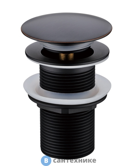 Слив Boheme 612-B для раковины, автомат(клик-клак) black