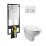 Унитаз с инсталляцией Vitra Normus 9773B003-7200 (инстал.+кн.гл.хром сид микролифт)