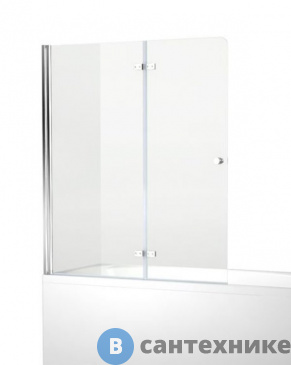 картинка Шторка для ванны Aquanet NF6222-hinge Beta 4, 2 стекла универсальная 1220*1400, ст. прозр петли хром (196053)