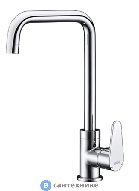 Смеситель WasserKRAFT Alz 28807 для кухни с поворотным изливом латунь, хромоникелевое покрытие
