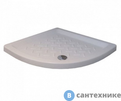 картинка Душевой поддон RGW CR/R-088 /полукруг керамический 80*80*10 (19170488-01), без сифона