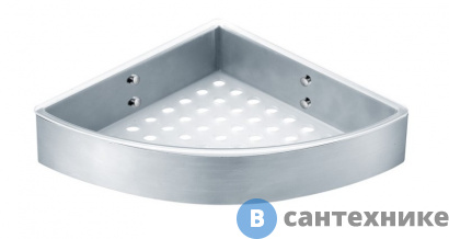 картинка Полка AZARIO AZ-833 угловая одноэтажная, матовый хром