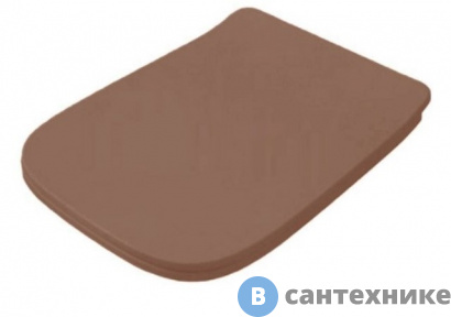 картинка Сиденье с крышкой ArtCeram A16 для унитаза, с микролифтом, петли хром, Brown tortora (ASA001 40 71)