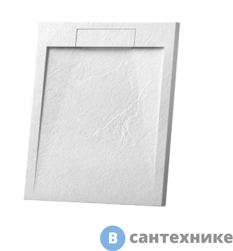 картинка Душевой поддон Vincea VST-4SRL9090W, 900*900*25, из искусственного камня белый матовый, без сифона