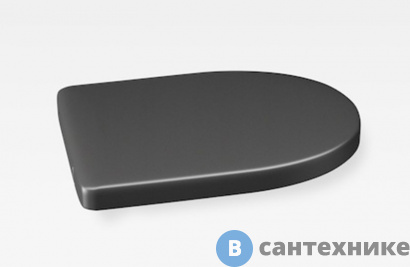 картинка Сиденье Armani Roca Island для биде, с микролифтом, лакированное, nero (7.8067.6.2R5.4)